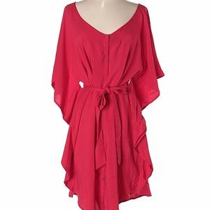 Jack. Red Dress with tie-waist, size Small.